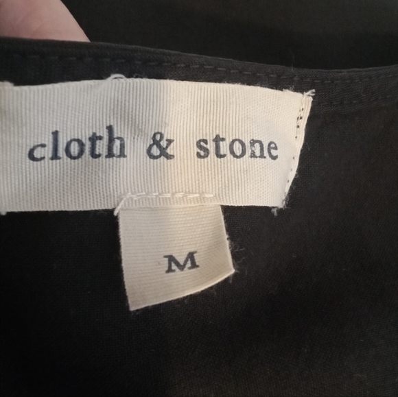 Cloth & Stone Tencel Mini Black Made In USA Womens Dress Spring Size M - Picture 4 of 6